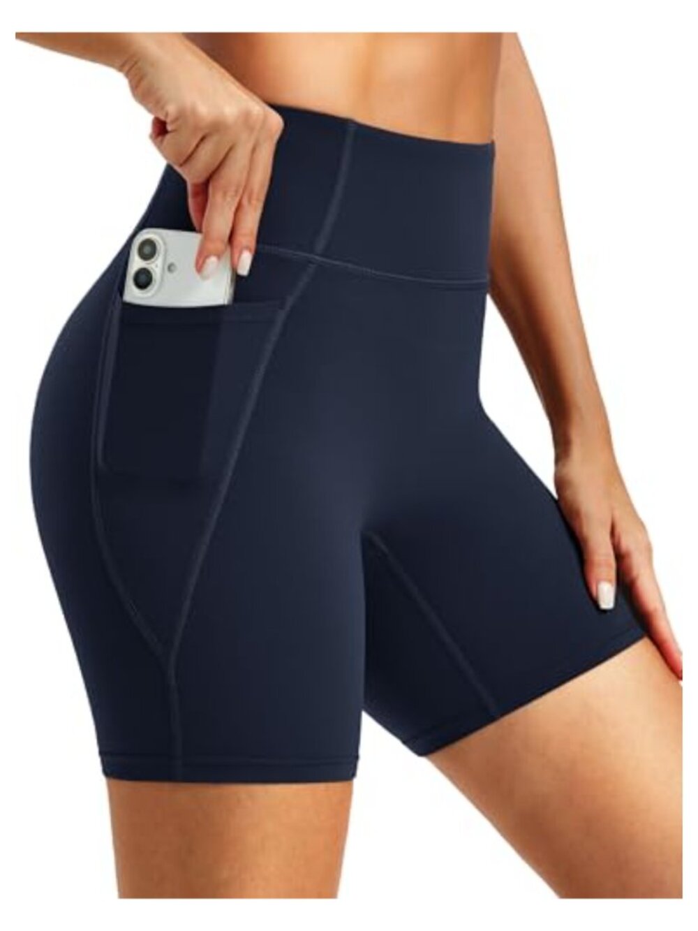 Women's 6" Biker Shorts High Waisted Tummy Control Workout Running Shorts